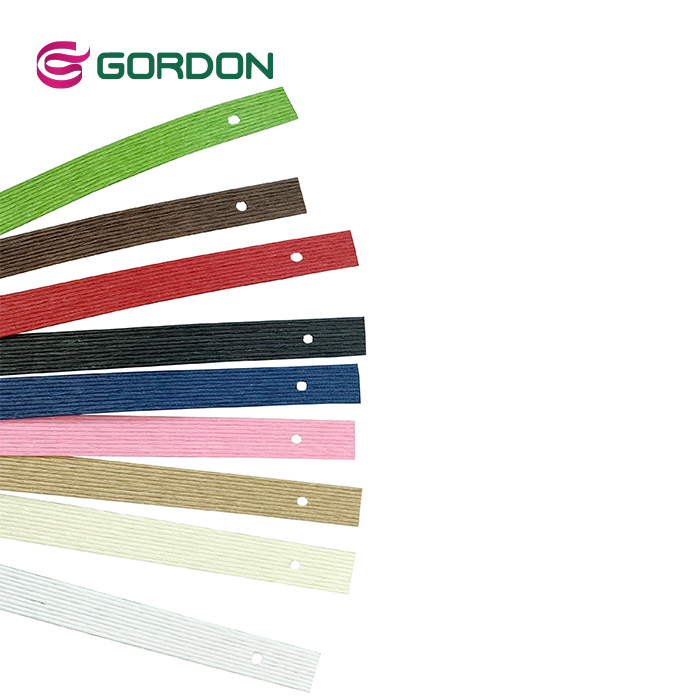 Gordon Ribbons Customized Colorful Durable Flat Paper Handle Paper Strap For Shopping Bags Handbag Paper Rope